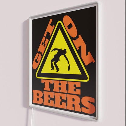Get On The Beers Rgb Led Neon Sign Restaurant Neon Sign - Shineneon