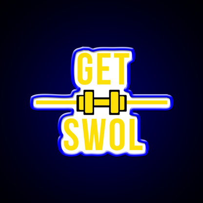 Get Swol Gym Fitness Led Neon Sign Rgb Color