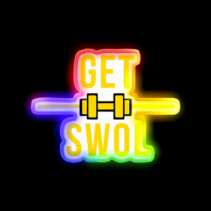 Get Swol Gym Fitness Led Neon Sign Rgb Color