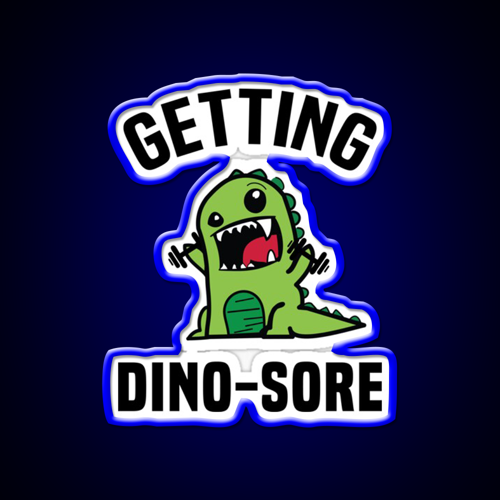 Getting Dino Sore Gym Fitness Led Neon Sign Rgb Color