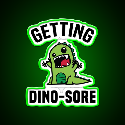 Getting Dino Sore Gym Fitness Led Neon Sign Rgb Color