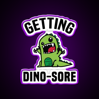 Getting Dino Sore Gym Fitness Led Neon Sign Rgb Color