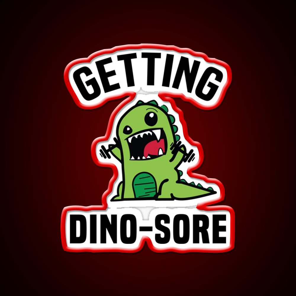 Getting Dino Sore Gym Fitness Led Neon Sign Rgb Color