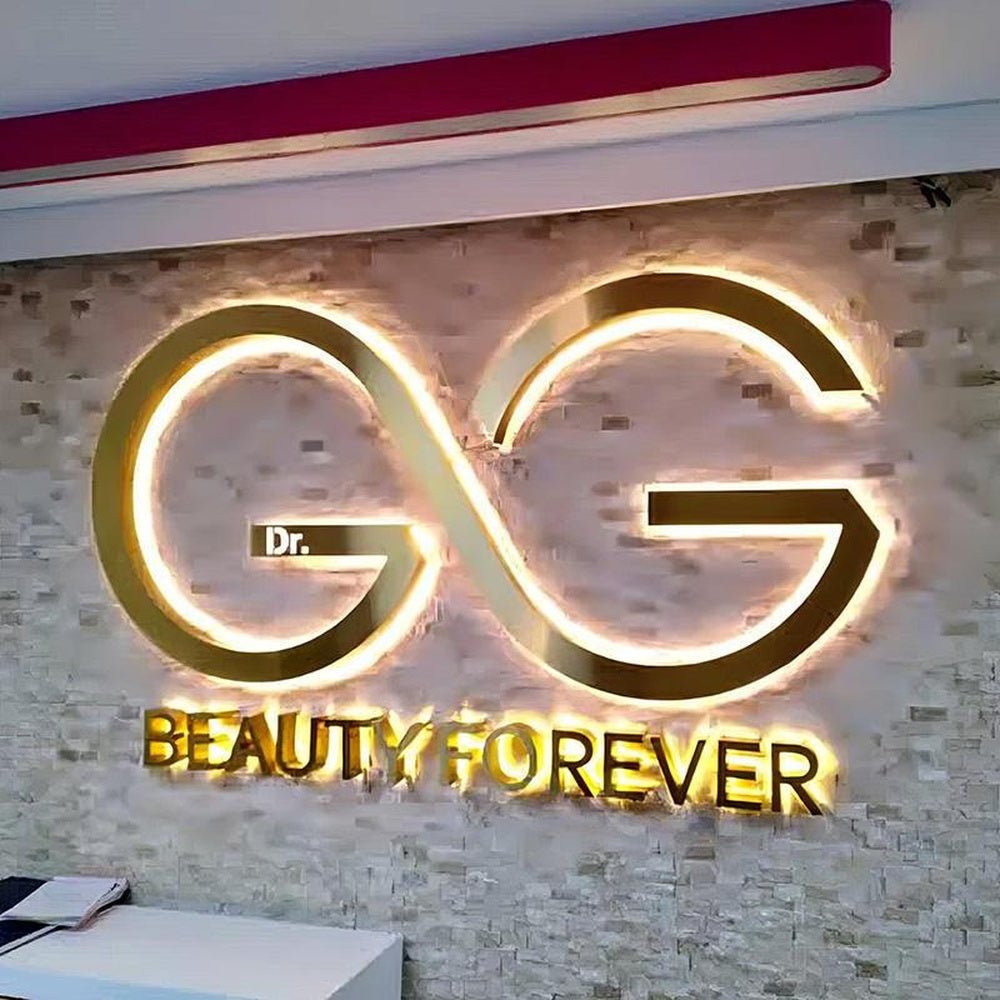 Gg Beauty Forever 3D Backlit Letters Business Metal Led Sign - Shineneon