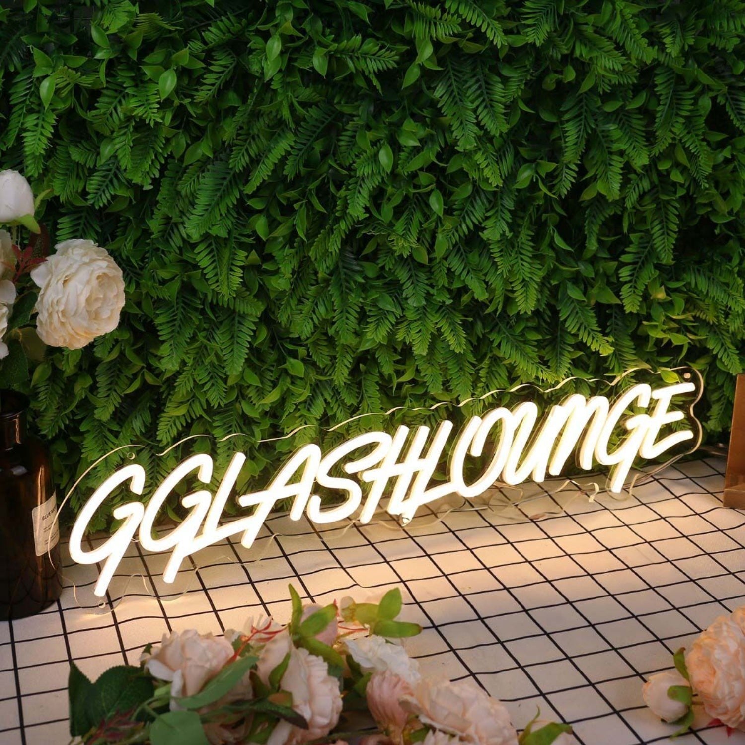 Gg Lash Lounge Yellow Led Neon Sign - Shineneon