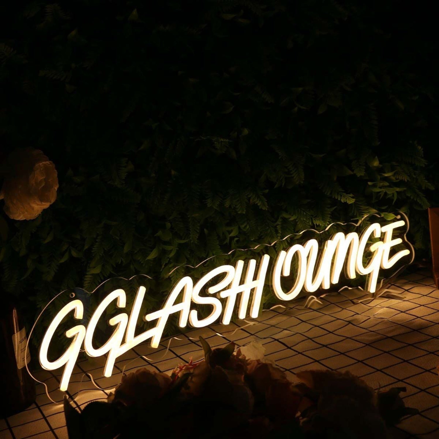 Gg Lash Lounge Yellow Led Neon Sign - Shineneon