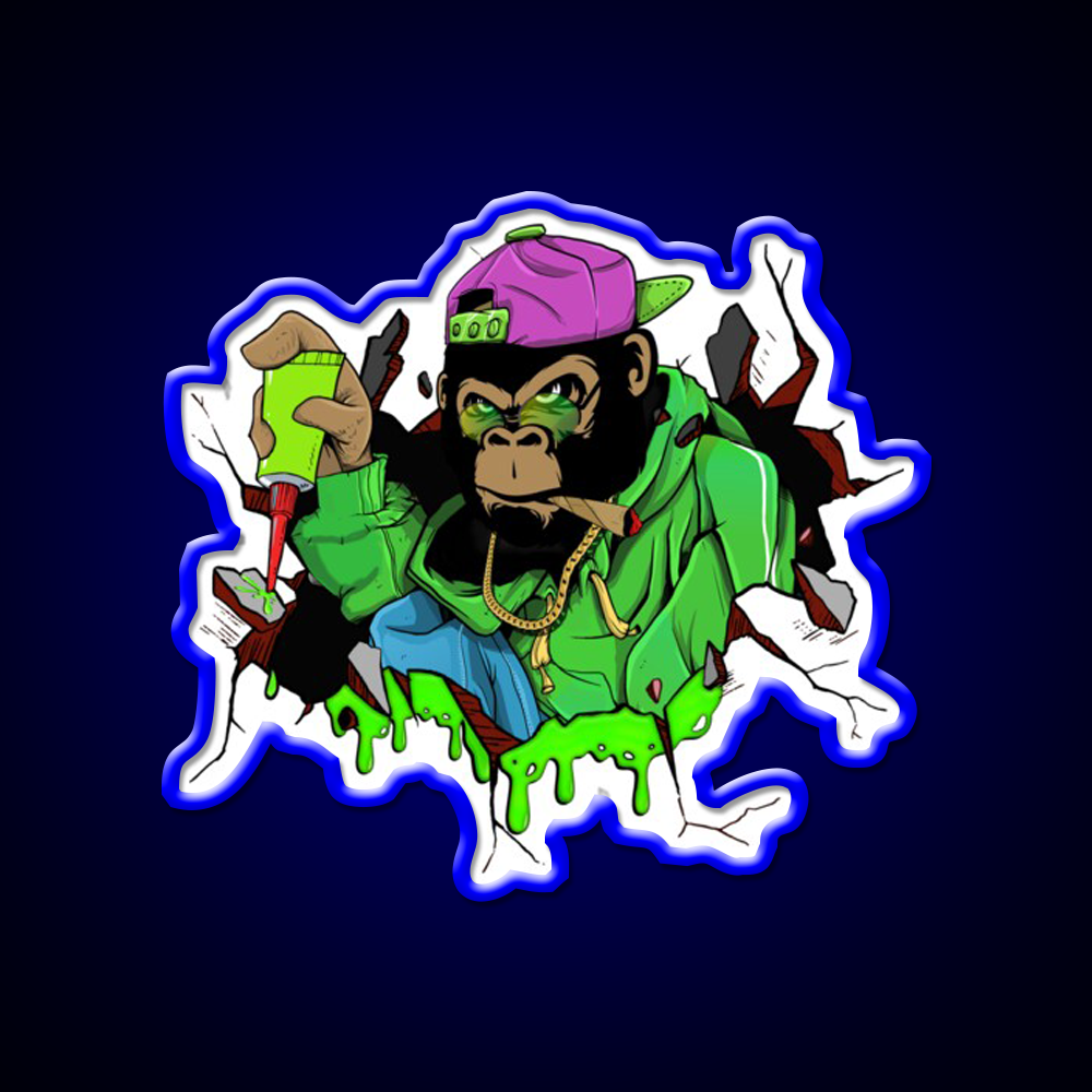 Gg4 Gorilla Glue Strain Amazing Art Hemp Inspired Green Leaf Led Neon Sign Rgb Color - LED neon sign view 5