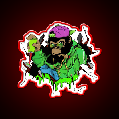 Gg4 Gorilla Glue Strain Amazing Art Hemp Inspired Green Leaf Led Neon Sign Rgb Color - LED neon sign view 10