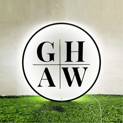 Ghaw Acrylic Business Logo Sign - Shineneon