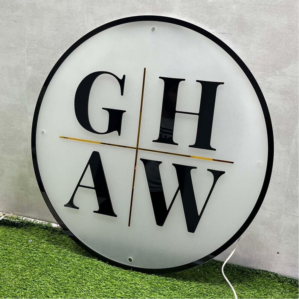 Ghaw Acrylic Business Logo Sign - Shineneon