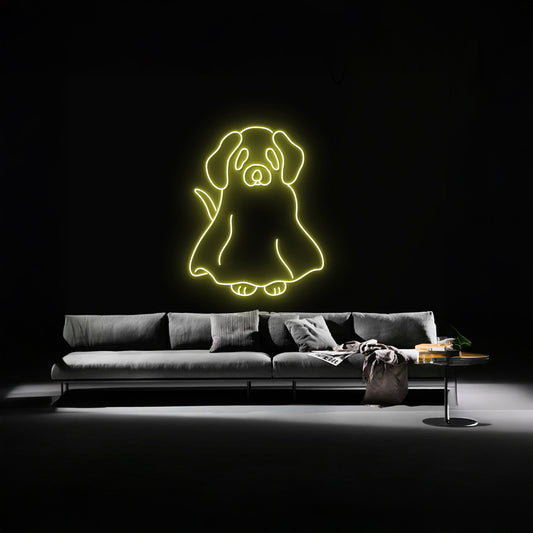 Ghost Dog Led Neon Sign Halloween Dog Sign