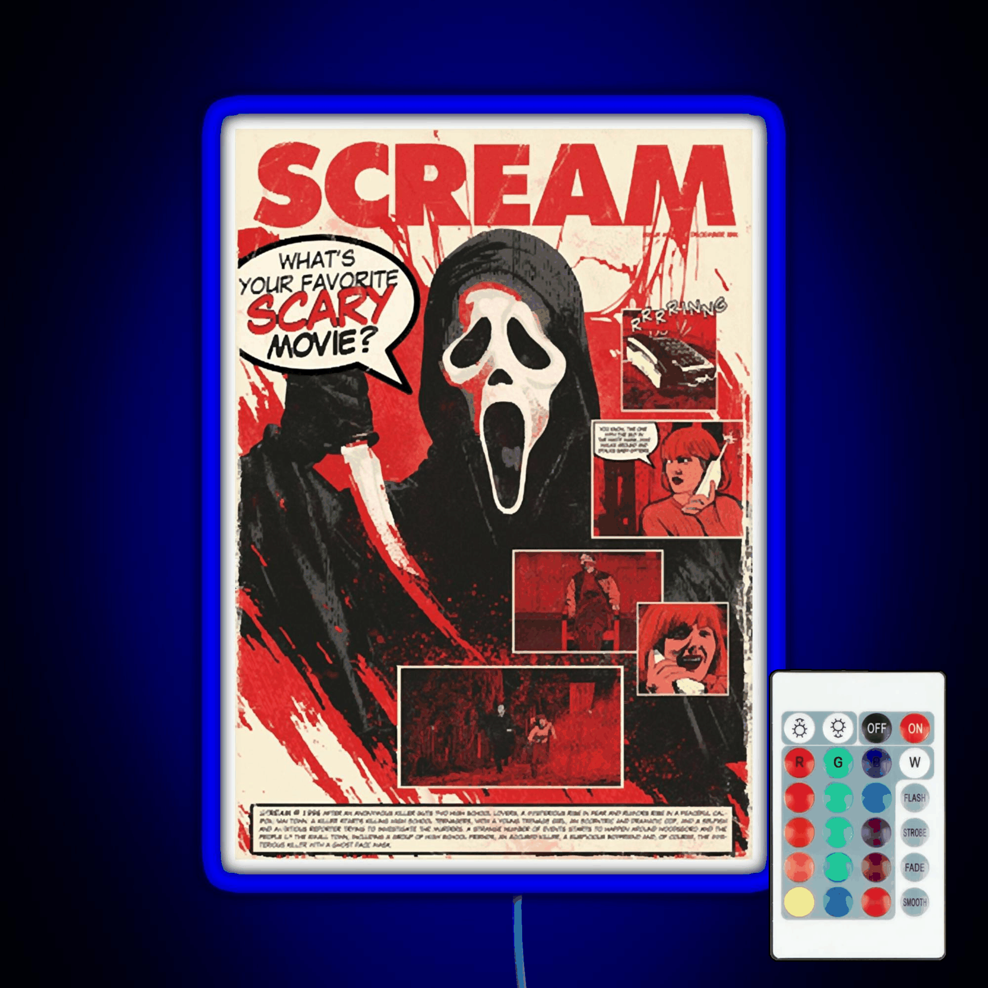 Ghost Face Rgb Led Neon Sign Pop Wall Art