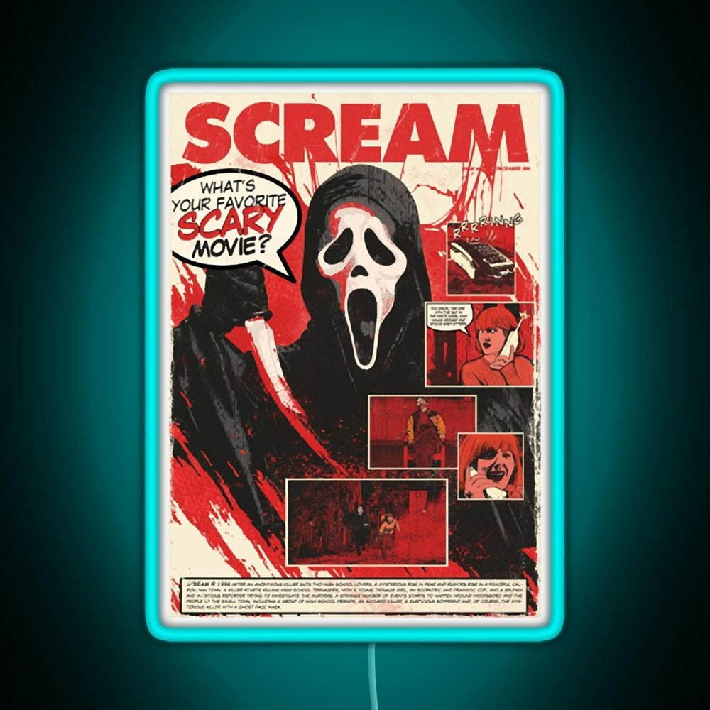 Ghost Face Rgb Led Neon Sign Pop Wall Art - Shineneon