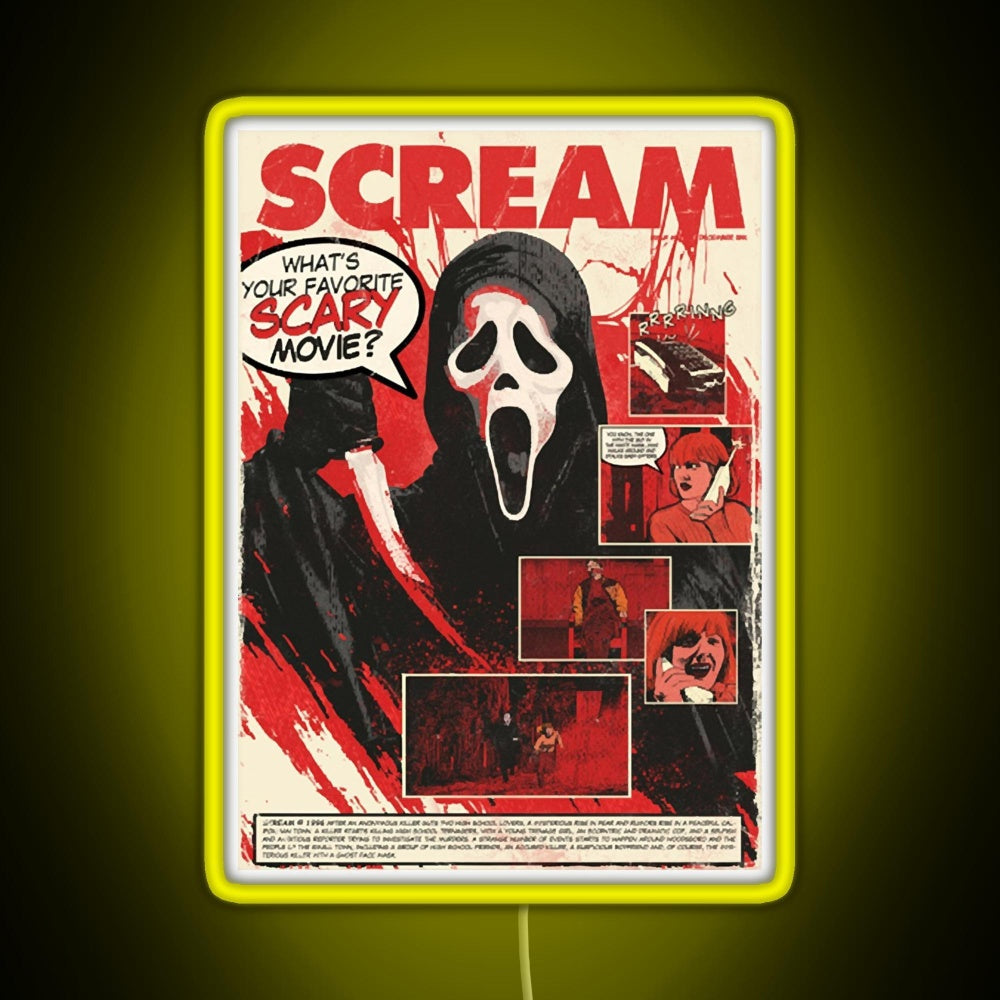 Ghost Face Rgb Led Neon Sign Pop Wall Art