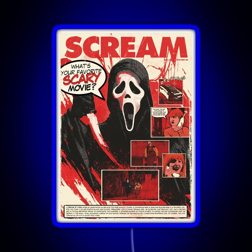 Ghost Face Rgb Led Neon Sign Pop Wall Art - Shineneon