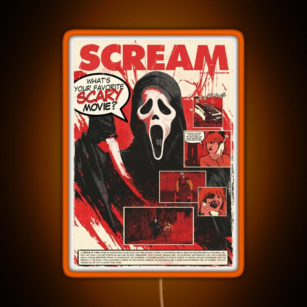 Ghost Face Rgb Led Neon Sign Pop Wall Art - Shineneon