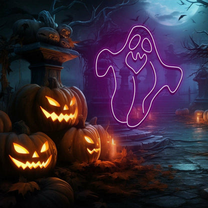 Ghost Neon Sign Halloween Holiday Party Wall | Shineneon