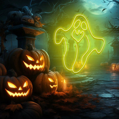 Ghost Neon Sign Halloween Holiday Party Wall | Shineneon