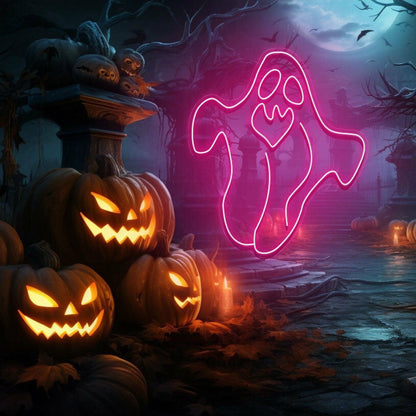 Ghost Neon Sign Halloween Holiday Party Wall | Shineneon