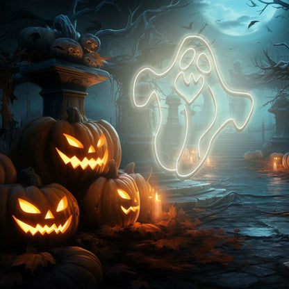 Ghost Neon Sign Halloween Holiday Party Wall | Shineneon