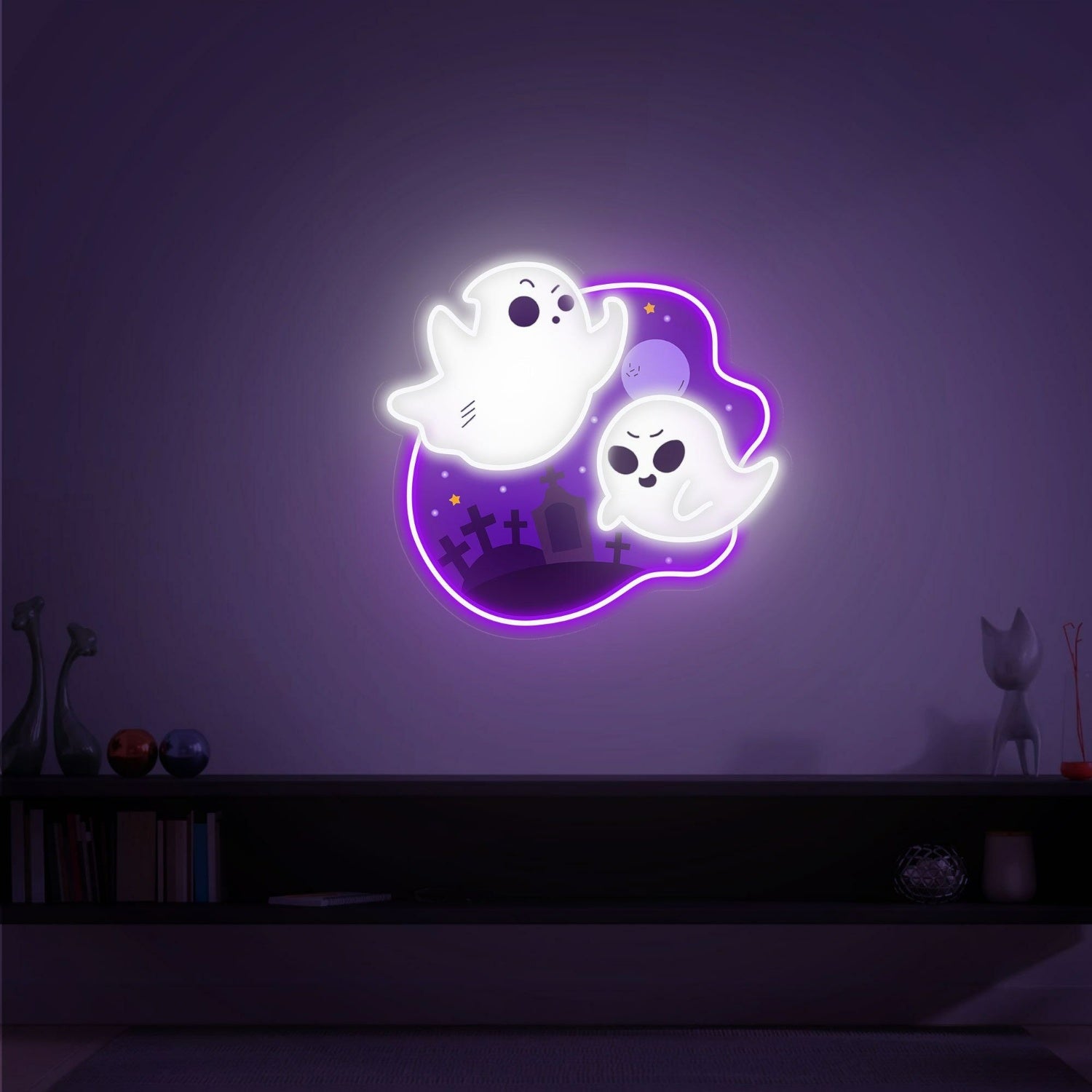 Ghost Neon Sign Wall Decor Led Uv Neon Sign Gift | Shineneon