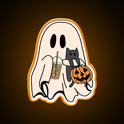 Ghost Vibes Cafe Led Neon Sign Espresso Bar Art Rgb Color