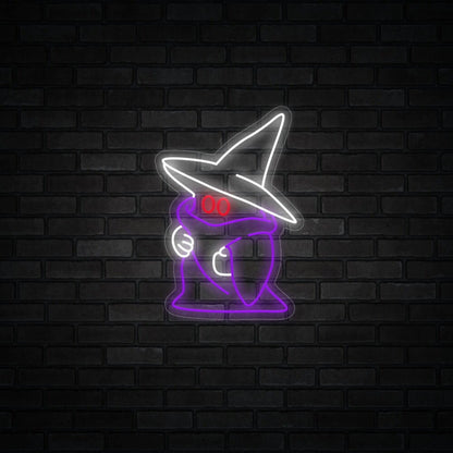 Ghost Wearing A Witch Hat Halloween Neon Sign | Shineneon