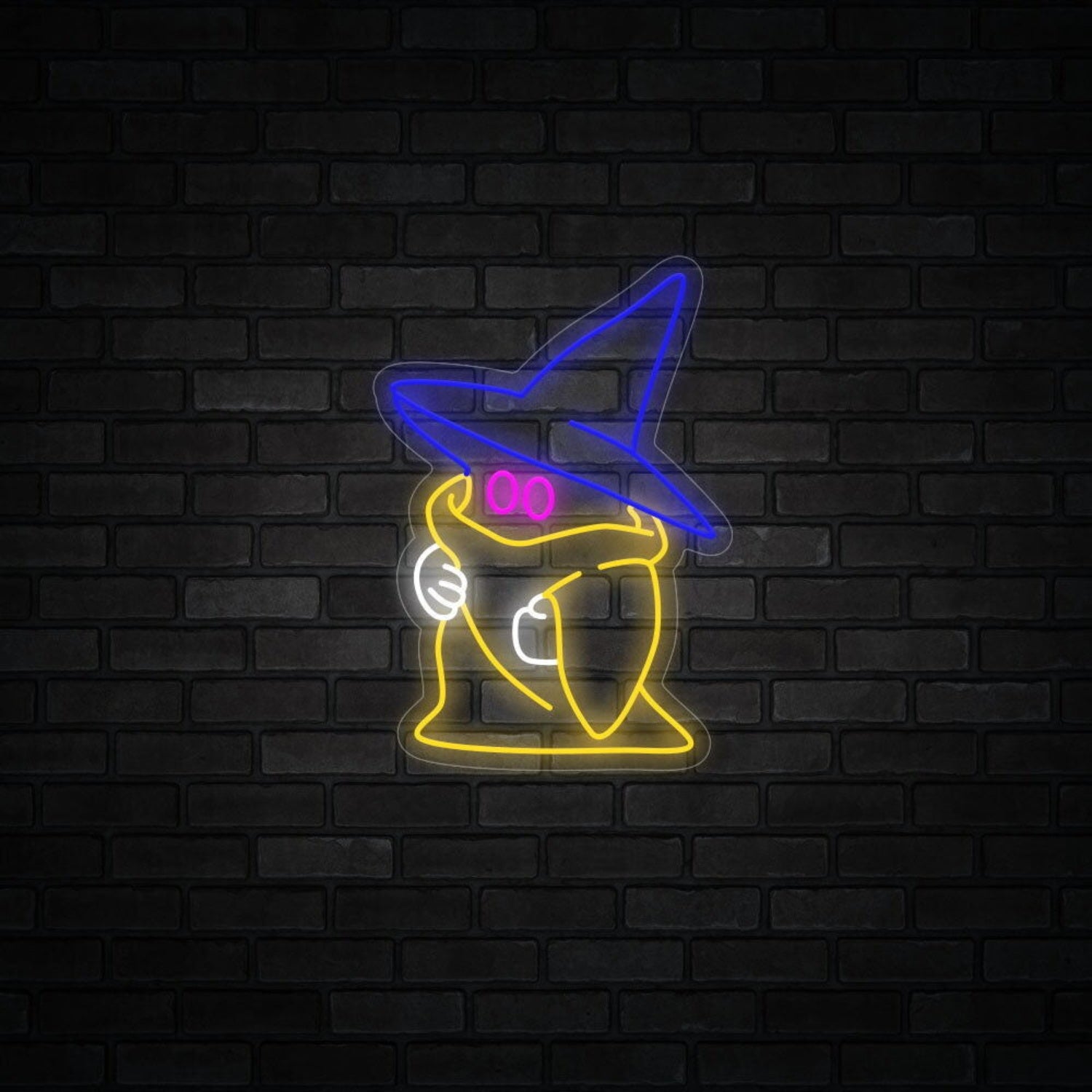 Ghost Wearing A Witch Hat Halloween Neon Sign | Shineneon