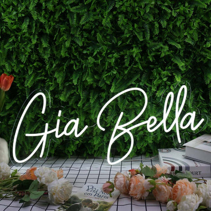 Gia Bella White Led Neon Sign - Shineneon