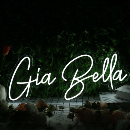 Gia Bella White Led Neon Sign - Shineneon