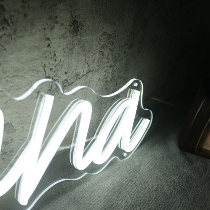 Gianna White Led Neon Sign For Personalized Decor | Shineneon