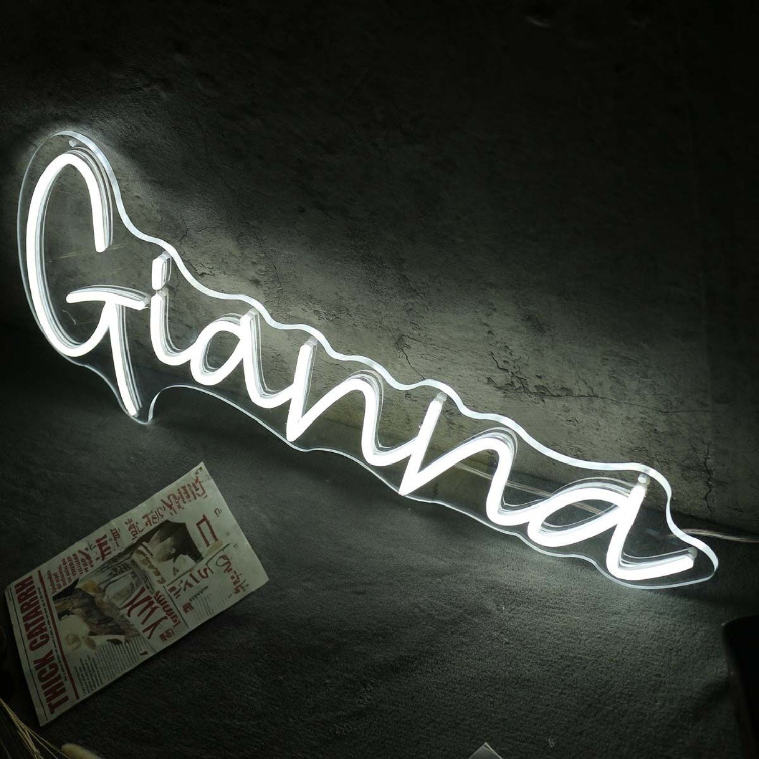 Gianna White Led Neon Sign For Personalized Decor | Shineneon