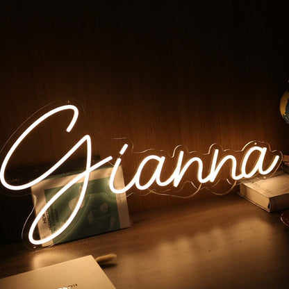 Gianna Yellow Led Neon Sign | Shineneon
