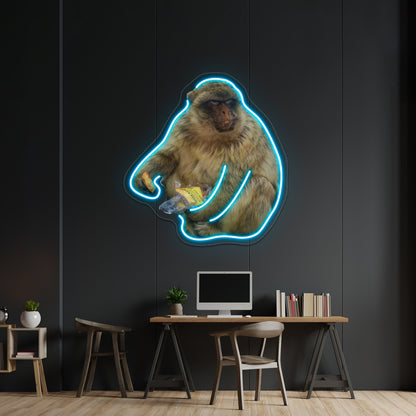 Gibraltar Macaque Monkey Wall Artwork Neon Signs