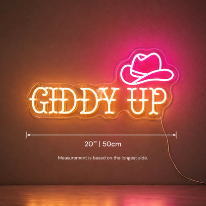 Giddy Up Bar Neon Sign LED Neon Sign size image
