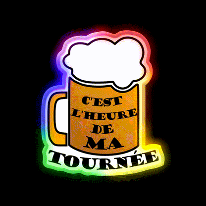Gift Humor Man Beer Aperitif Cute Man Cave Bar Led Neon Sign Rgb Color