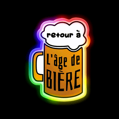Gift Humor Man Beer Aperitif Man Cave Bar Led Neon Sign Bar Wall Art Rgb Color - LED neon sign close-up detail