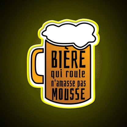 Gift Humor Man Beer Aperitif Man Cave Bar Led Neon Sign Rgb Color - Custom LED neon sign front view