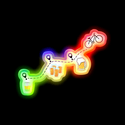 Gift Idea For Alcoholic Friend Man Cave Bar Led Neon Sign Rgb Color - LED neon sign close-up detail