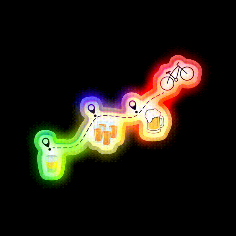 Gift Idea For Alcoholic Friend Man Cave Bar Led Neon Sign Rgb Color - LED neon sign close-up detail