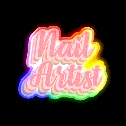 Gift Idea For Nail Artist Nail Salon Led Neon Sign Rgb Color - LED neon sign close-up detail