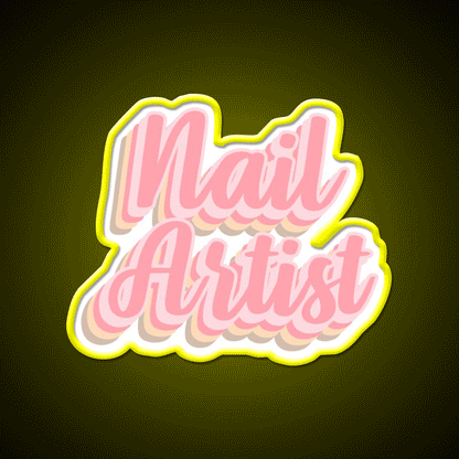 Gift Idea For Nail Artist Nail Salon Led Neon Sign Rgb Color - Custom LED neon sign front view