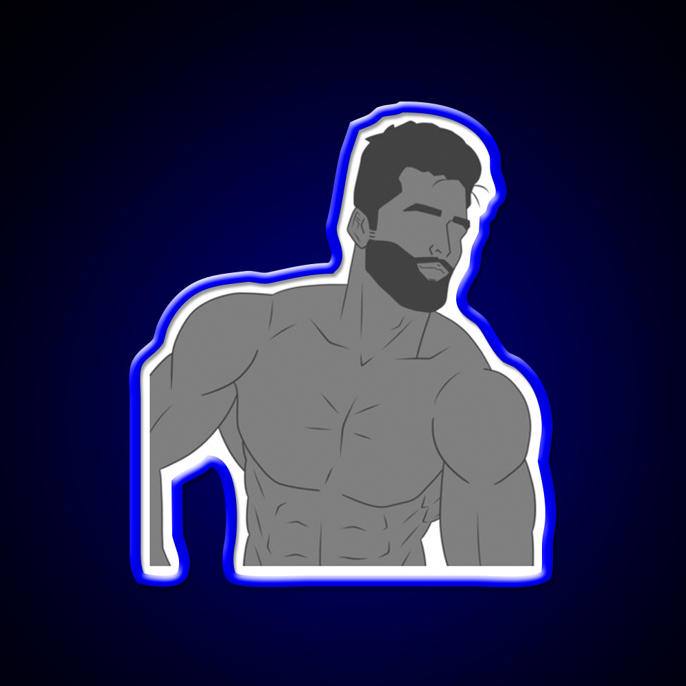 Gigachad Gym Fitness Led Neon Sign Rgb Color