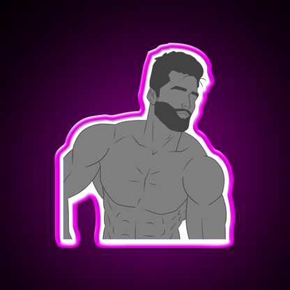 Gigachad Gym Fitness Led Neon Sign Rgb Color