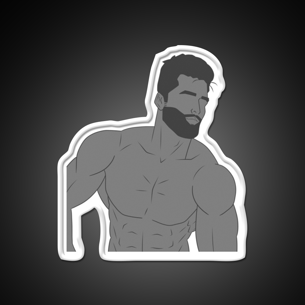 Gigachad Gym Fitness Led Neon Sign Rgb Color