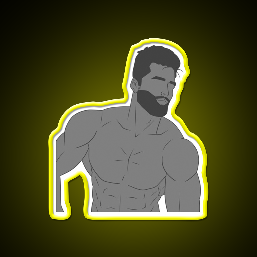 Gigachad Gym Fitness Led Neon Sign Rgb Color