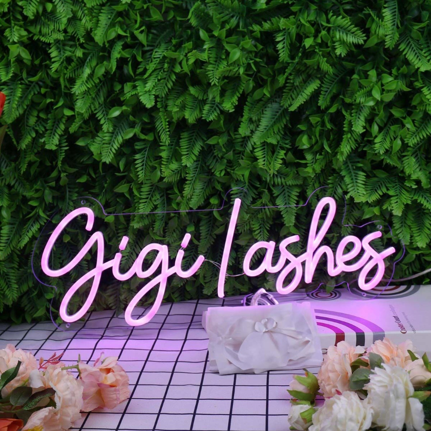 Gigi Lashes Purple Led Neon Sign - Shineneon