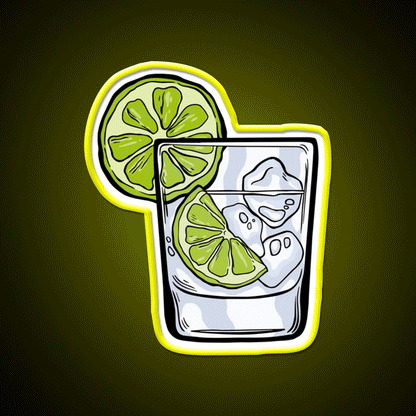 Gin And Tonic Cocktail Bar Decor Led Neon Sign Rgb Color - Custom LED neon sign front view