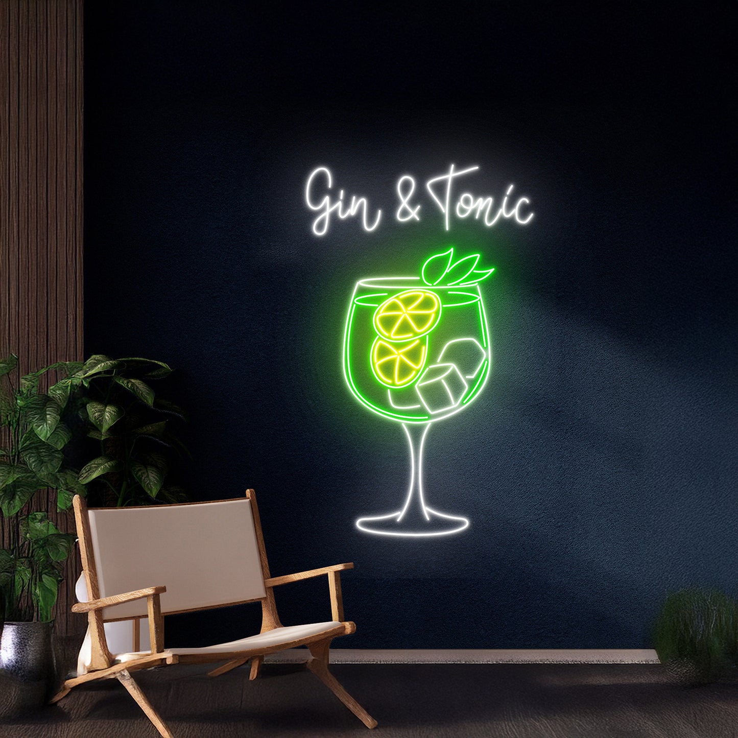 Gin And Tonic Neon Sign Liquor Bistro Club Led Sign