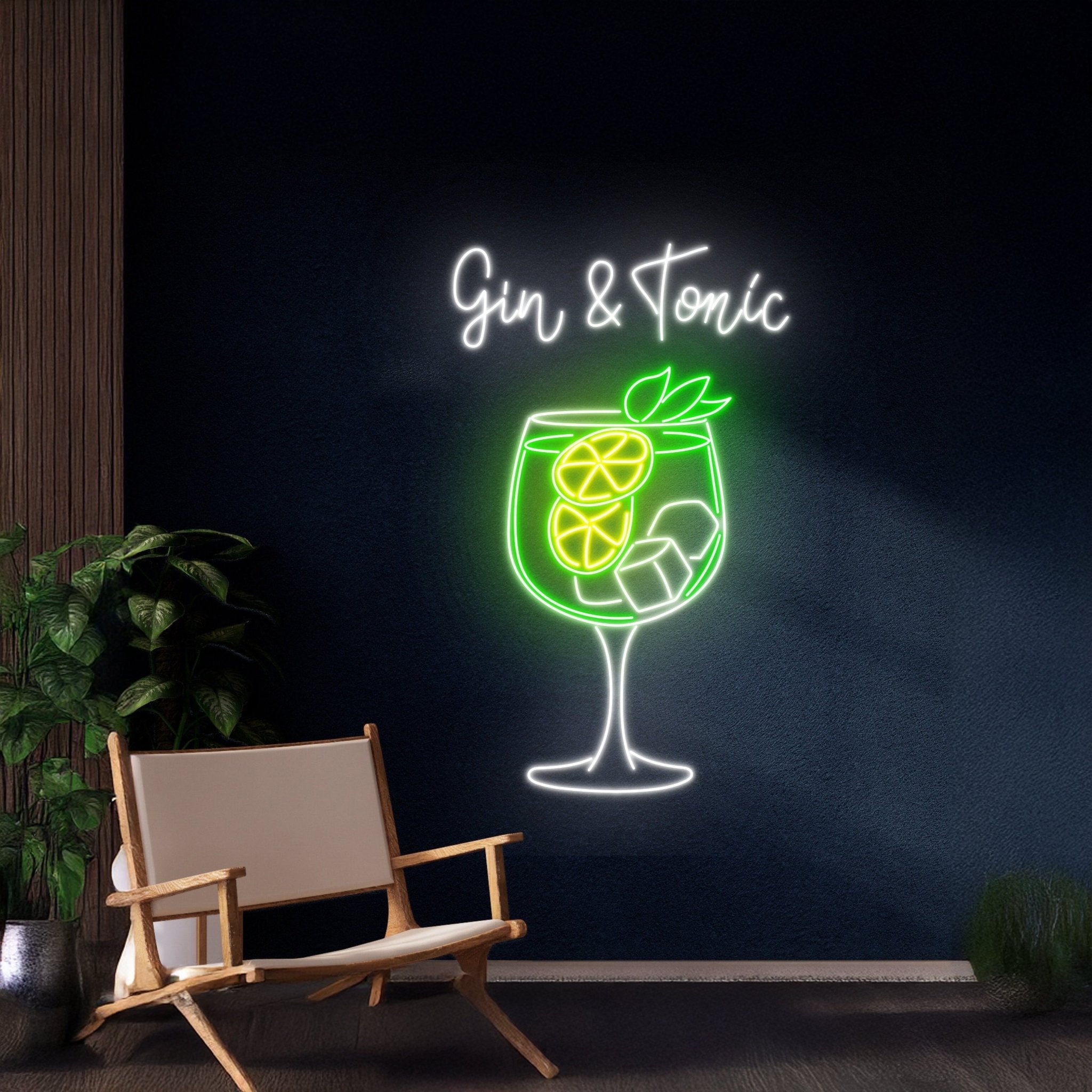 Gin And Tonic Neon Sign Liquor Bistro Club Led Sign - Shineneon
